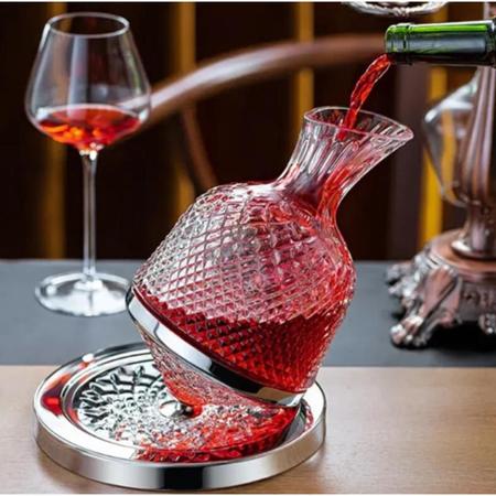 Imagem de Decanter de Vinho Whisky Giro 360º Linha de Luxo