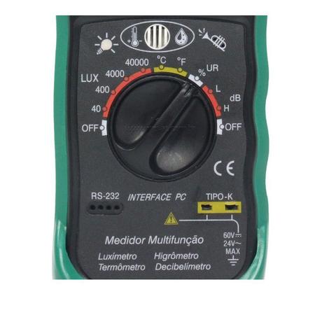 Imagem de Decibelímetro / Luxímetro / Temperatura / Umidade com Saída RS-232 IMPAC Mod.: IP-233