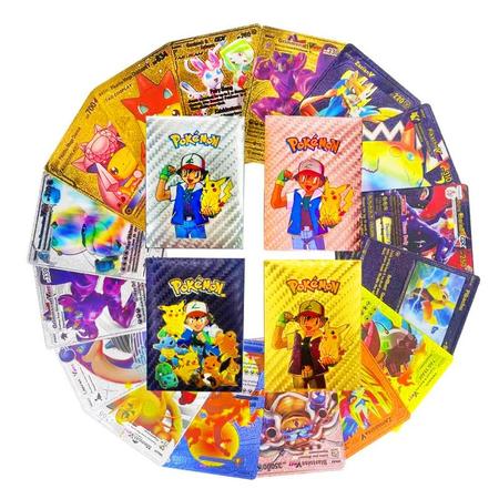 Cartas de Pokémon Ouro Gold, Prata e Preto 55 Cartinhas Sem Repetir -  Pokemon - Deck de Cartas - Magazine Luiza