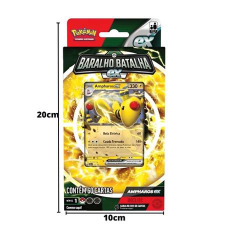 Pokémon Baralho Batalha Ex Ampharos - 60 cartas - 32657- Copag