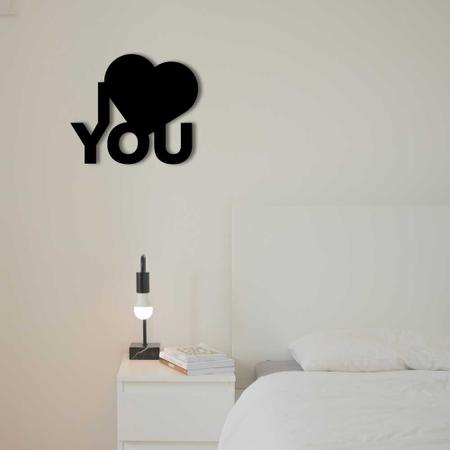 Imagem de Decoração de Parede Lettering I Love You em MDF 6mm Vazado