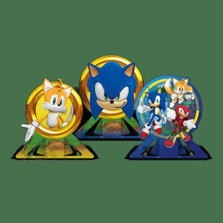 Festa Sonic - Display de Mesa - Faça em Casa 