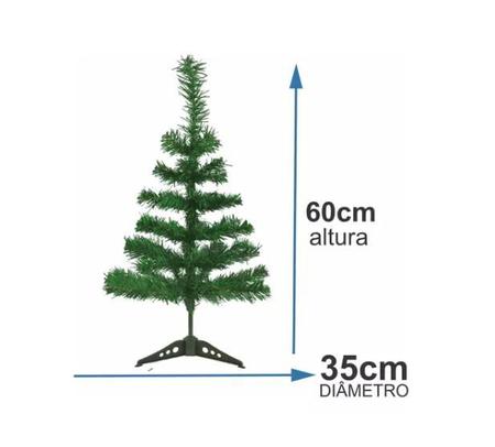 Árvore Pinheiro De Natal Enfeitada 50 Galhos Verde Com Neve 60cm A0030 -  Loja Real Mania