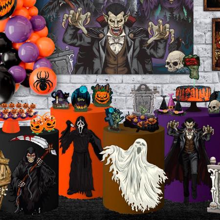 Painel Halloween Bruxa Assustadora Gigante Terror- 70x40