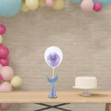 Imagem de Decoração Mesa com Suporte Balão Sereia Calda festa infantil