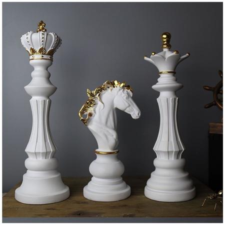 Decoração Peças De Xadrez Cavalo Escultura Grande Estátua 25cm - Gici Decor  - Estatueta - Magazine Luiza