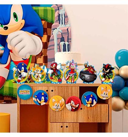 Kit Festa Fácil Sonic Aniversário Criança Infantil - Piffer - Kit Decoração  de Festa - Magazine Luiza