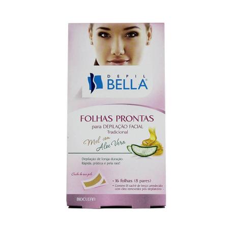 Imagem de Depil Bella Mel Folhas Prontas Facial C/16