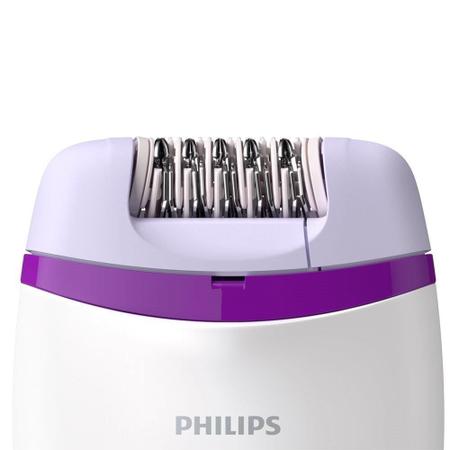 Imagem de Depilador Philips Satinelle Essential BRE225/00 com Fio, 2 Velocidades, Lavável, Branco/Lilás Bivolt