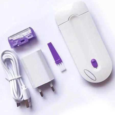 Depilador Removedor De Pelos Feminino Facial e Corporal Sem fio Recarregável 2 em1 Elétrico - G2 Imagem de Depilador Removedor De Pelos Feminino Facial e Corporal Sem fio Recarregável 2 em1 Elétrico
