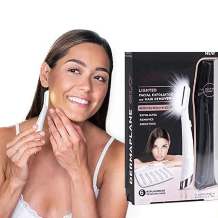 Depilador Removedor Sobrancelha Pelos Faciais Caneta Led Fem - DropNinja Imagem de Depilador Removedor Sobrancelha Pelos Faciais Caneta Led Fem