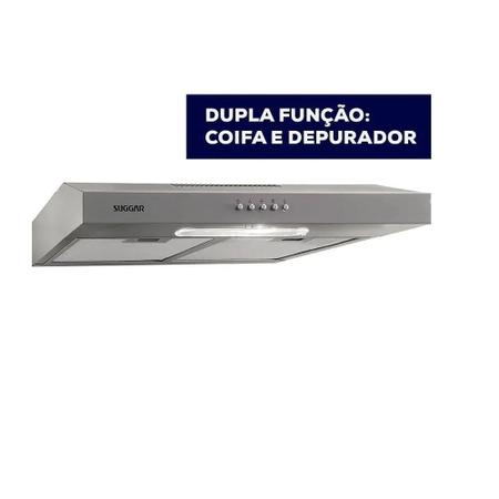 Imagem de Depurador de Ar Suggar Slim 60cm Prata DPS162PR  220 Volts