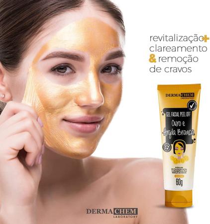 Imagem de Dermachem Ouro e Argila Branca Gel Facial Peel Off - 60g