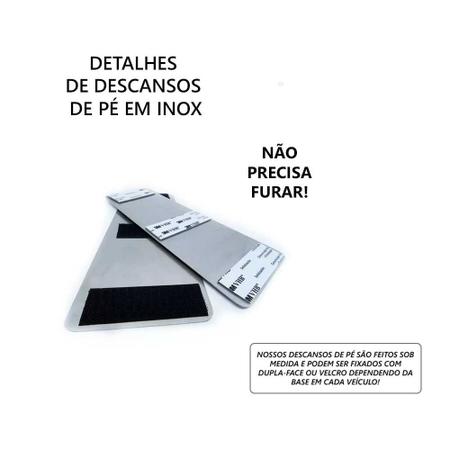 Imagem de Descanso De Pé Aço Inox Renault Kwid 2018/2020 Preto