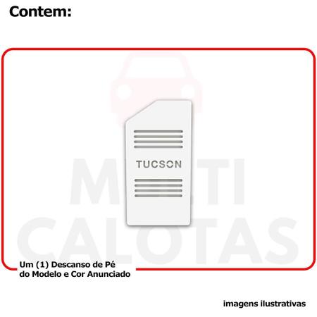 Imagem de Descanso De Pé Hyundai Tucson 2017 A 2022 Aço Escovado Prata