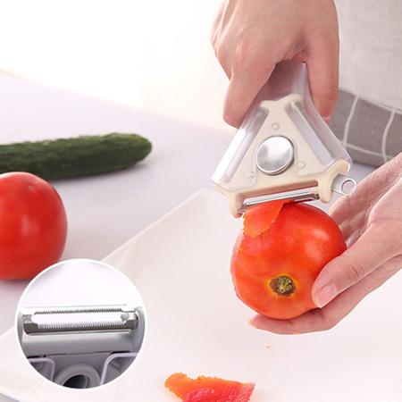 Descascador Fatiador 3 em 1 Multifuncional Frutas Legumes Vegetais - Mundo Thata Imagem de Descascador Fatiador 3 em 1 Multifuncional Frutas Legumes Vegetais