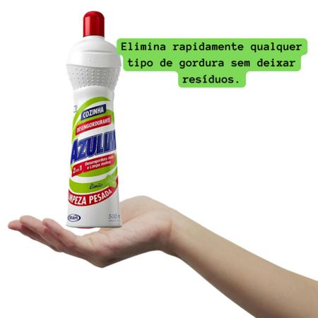 Imagem de Desengordurante Limpeza Pesada 500ml Limão Squeeze Azulim e Kits