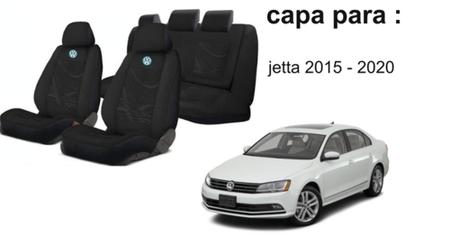 Imagem de Design Exclusivo: Capas de Tecido para Bancos do Jetta 2015-2020 + Volante + Chaveiro VW