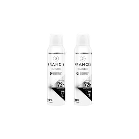 Desodorante Aero Francis Invisible 150ml-Kit C/2un Imagem de Desodorante Aero Francis Invisible 150ml-Kit C/2un