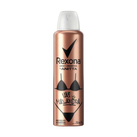 DESODORANTE REXONA ANITTA VAI MALANDRA FEMININO AEROSSOL 150ML - REXONA