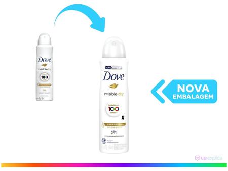 Imagem de Desodorante Antitranspirante Aerossol Dove  - Invisible Dry Feminino 150ml