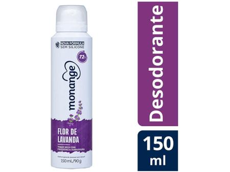 Imagem de Desodorante Antitranspirante Aerossol Monange - Flor de Lavanda Feminino 72 Horas 150ml