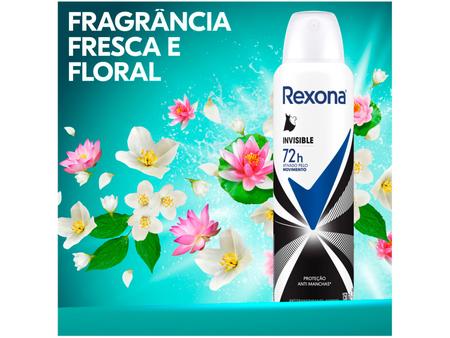 Desodorante Antitranspirante Aerosol Feminino Rexona Invisible 72 Horas  150ml - PanVel Farmácias