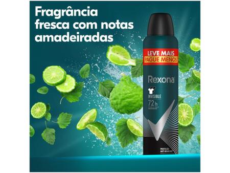 Desodorante Antitranspirante Aerosol Feminino Rexona Invisible 72 horas  150ml - Drogaria Sao Paulo