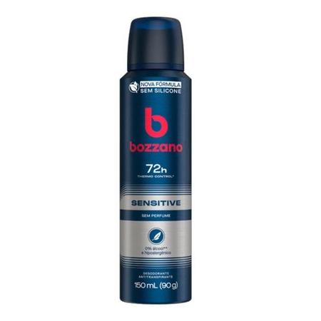 Imagem de Desodorante Antitranspirante Aerossol Sem Perfume Bozzano Sensitive 72h Masculino 150ml