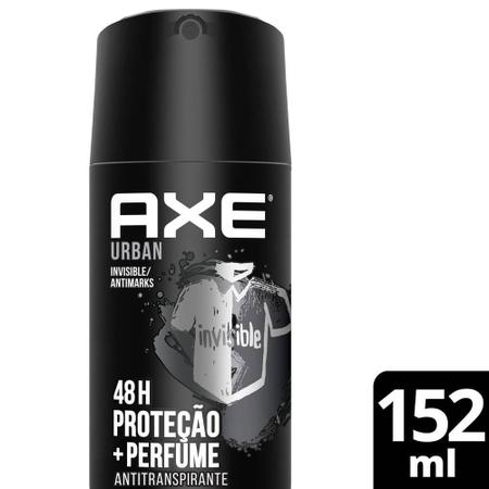 Imagem de Desodorante Antitranspirante Axe Urban Invisible Anti Manchas Spray Aerosol 152ml