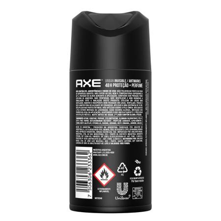 Imagem de Desodorante Antitranspirante Axe Urban Invisible Anti Manchas Spray Aerosol 152ml