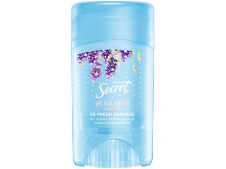 Desodorante Antitranspirante em Gel Secret - Invisible pH Balanced Lavender  Feminino 45g - Desodorante - Magazine Luiza