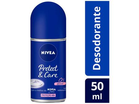 Imagem de Desodorante Antitranspirante Roll On Nivea Protect & Care Feminino 50ml