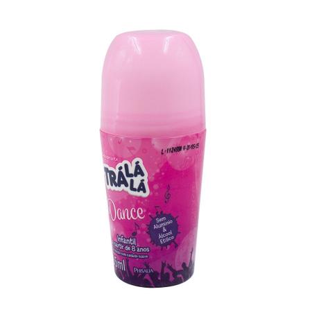 Imagem de Desodorante Infantil Roll On Suave Tra La La Dance Feminino Sem Álcool +8 anos 65ml (Kit com 3 Unidades)