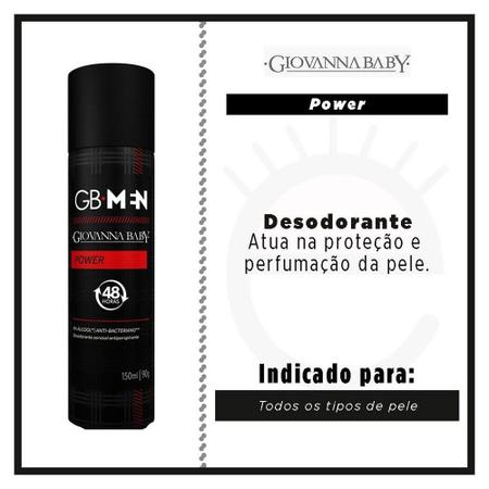 Imagem de Desodorante Masculino Giovanna Baby GB Men Power Spray 150ml