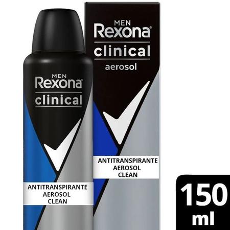 Imagem de Desodorante Masculino Rexona Men Clinical Clear Aerosol 150mL