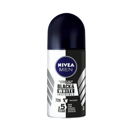 Imagem de Desodorante Nivea Masculino Roll On Black E White 50ml