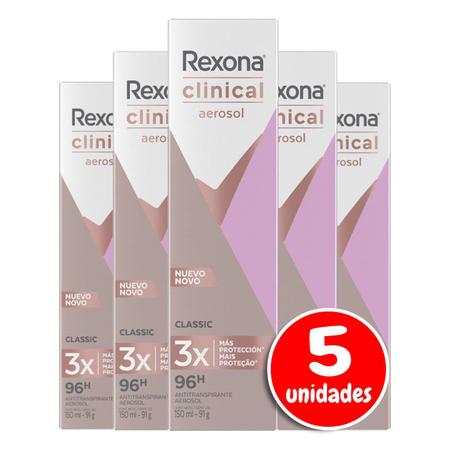 Desodorante Aerosol Rexona Clinical Feminino Classic 91g