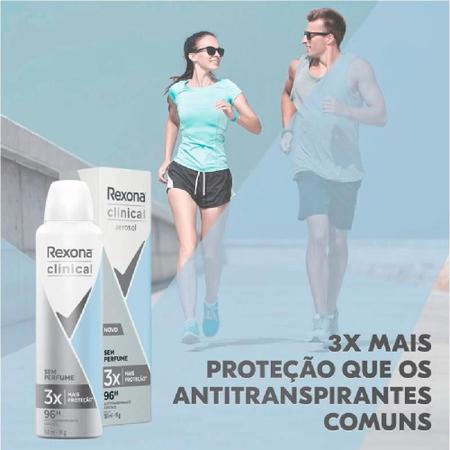 Antitranspirante Aerossol sem Perfume Rexona Clinical 150ml - Supermercado  Supriforte