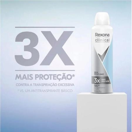 Desodorante Rexona Aerosol Clinical Sem Perfume 150 Ml – Mily Cosméticos