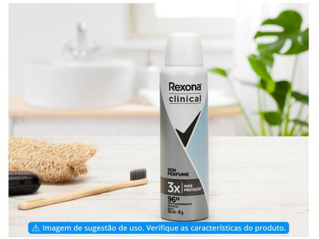 Desodorante Rexona Feminino Clinical Aerossol Sem Perfume 150ml