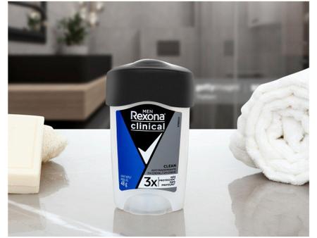 Desodorante Creme Rexona Clinical Masculino Clean Azul - Embalagem