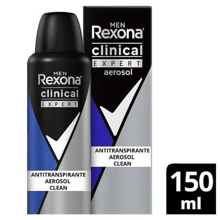 Imagem de Desodorante Rexona Clinical  Masculino Clean 96h 150ml