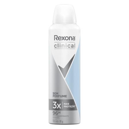 Imagem de Desodorante Rexona Clinical Sem Perfume Aerosol Antitranspirante 96h 150ml