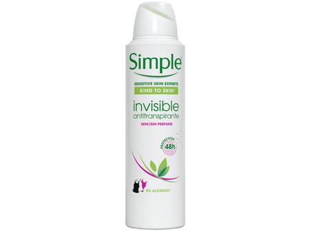 Imagem de Desodorante Simple Invisible Aerossol