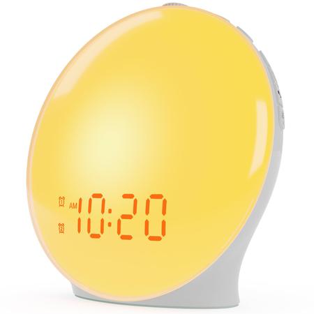 Despertador JALL Wake Up Light Sunrise para criancas quarto Relogio Despertador Magazine Luiza