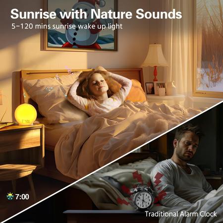 Despertador MOMILLA Sunrise Smart Wake up Light Alexa FM Relogio Despertador Magazine Luiza