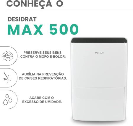 Imagem de Desumidificador De Ar Desidrät Max 500 Wi-fi Casa Inteligente 220v