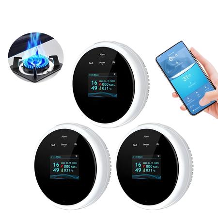 Imagem de Detector De Gás WiFi Tuya LPG Alarme De Vazamento De Gás Natural Display LED Smart Life APP Control