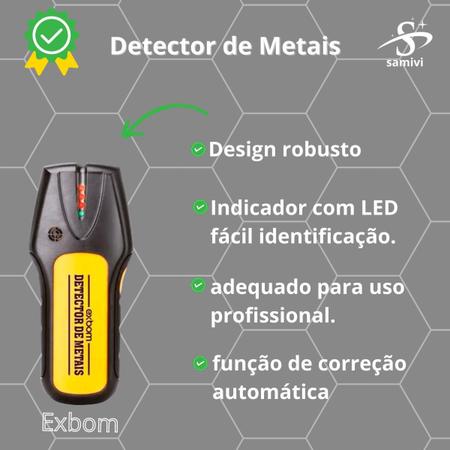 Imagem de Detector De Metais 3 Em 1 Com Sensor E Indicador Led Amarelo